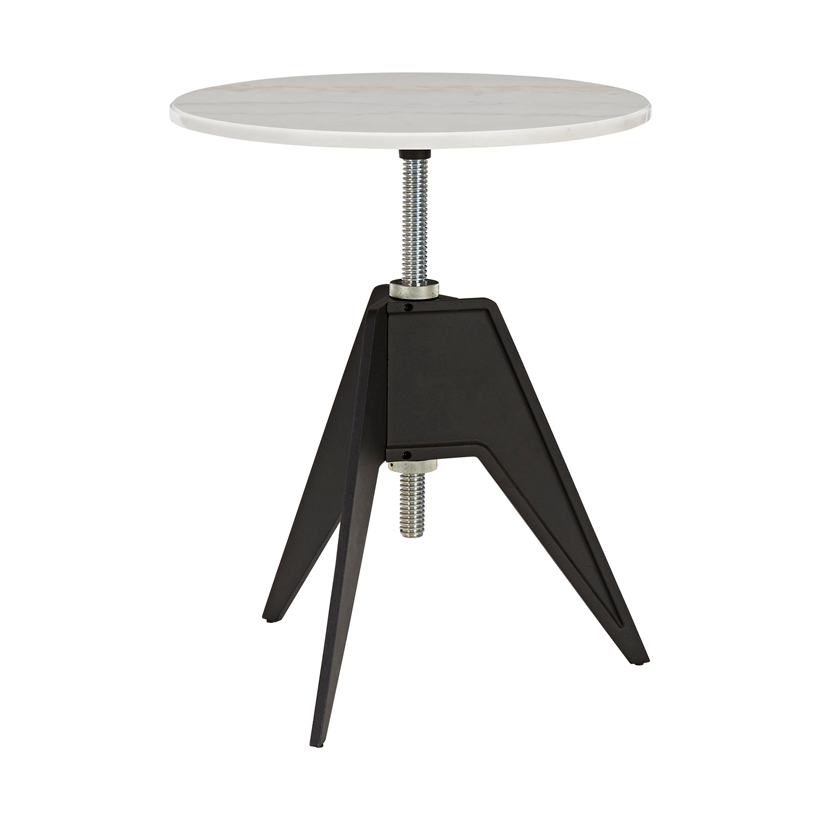 Bilde av Tom Dixon Screw cafébord Ø60 cm White marble-cast iron
