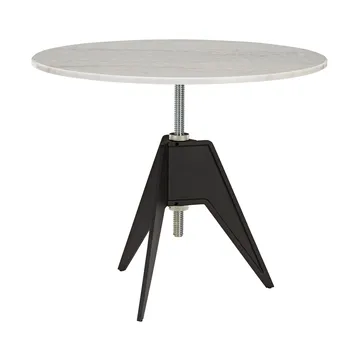 Screw cafébord Ø90 cm - White marble-cast iron - Tom Dixon