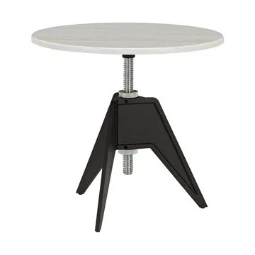 Skrue sidebord Ø60 cm - White marble-cast iron - Tom Dixon