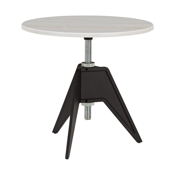 Skrue sidebord Ø60 cm - White marble-cast iron - Tom Dixon