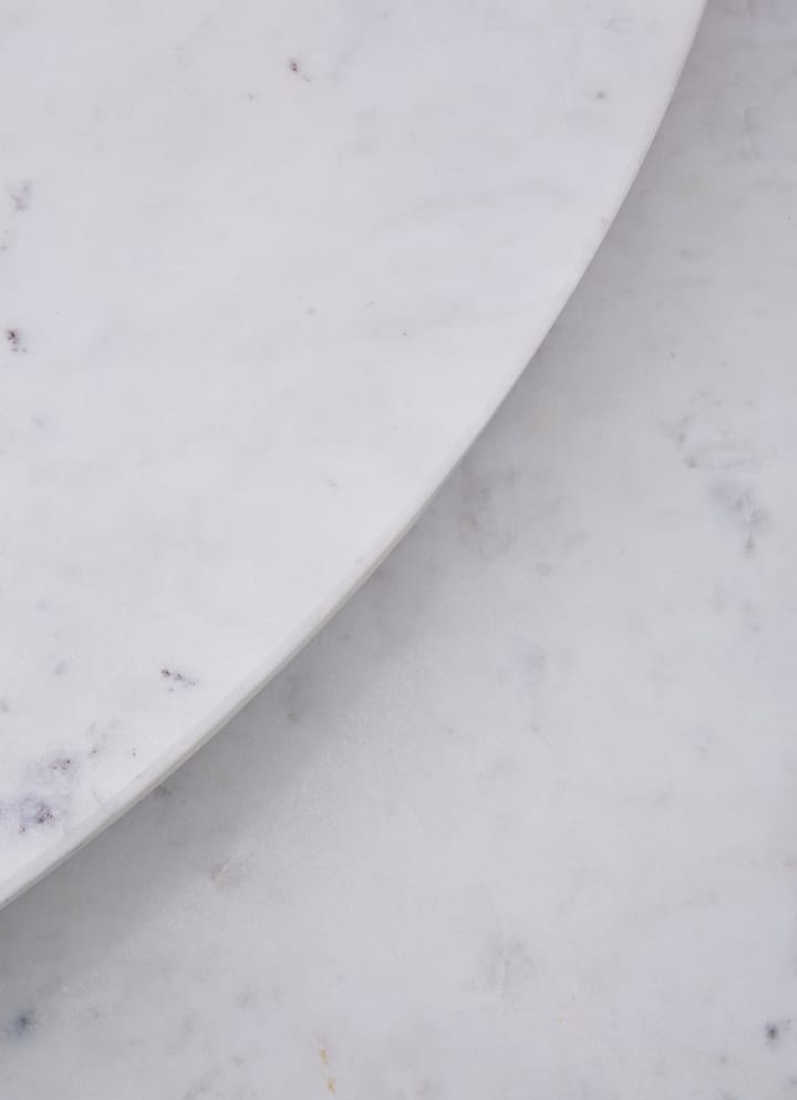 Skrue sidebord Ø60 cm, White marble-cast iron Tom Dixon
