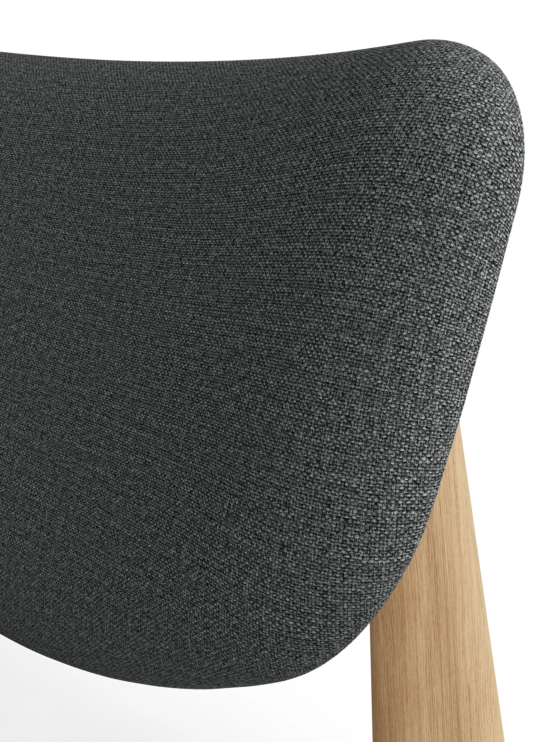 Slab loungestol polstret sete, Natural brushed oak-Hallingdal 0130 mid grey Tom Dixon