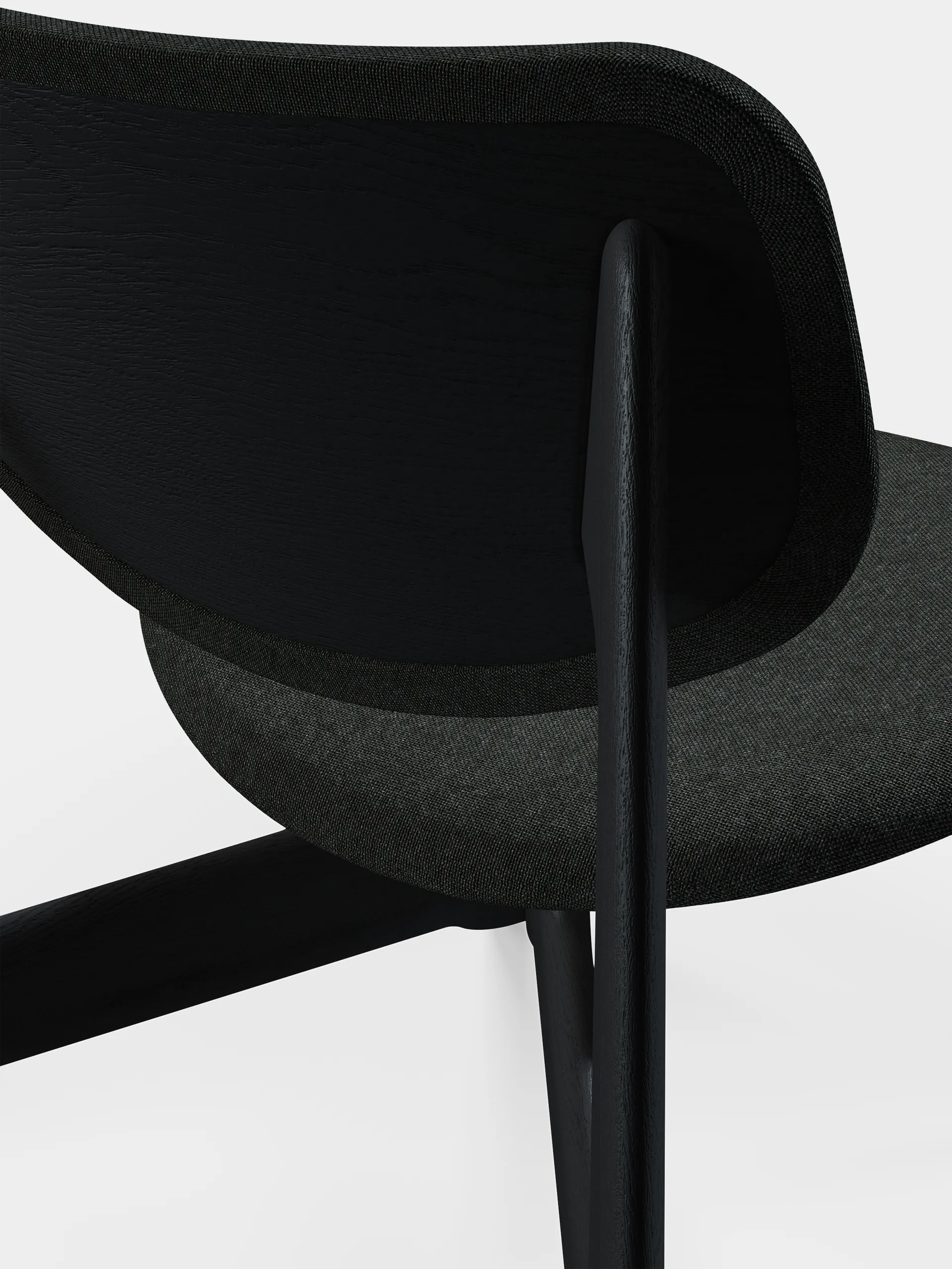 Slab loungestol polstret sete, Natural brushed oak-Hallingdal 0180 CMHR Tom Dixon