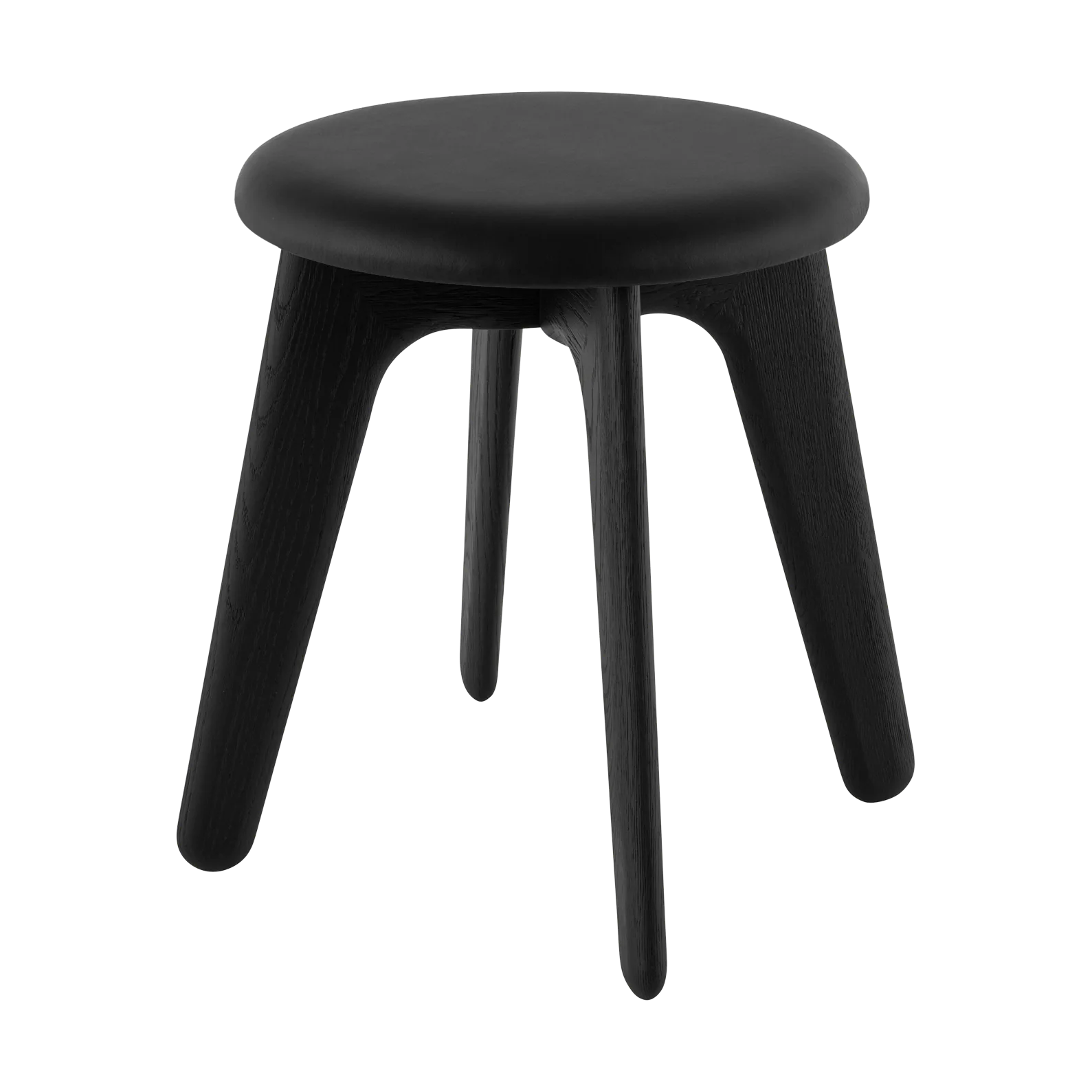 Slab puff 45x55 cm, Black ash-black leather Tom Dixon