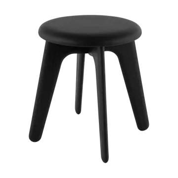 Slab puff 45x55 cm - Black ash-black leather - Tom Dixon