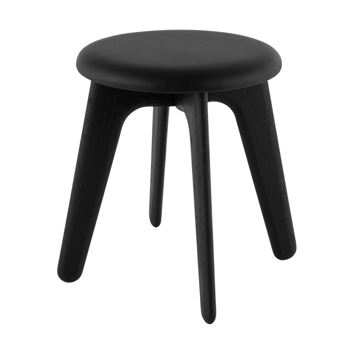 Slab puff 45x55 cm - Black ash-black leather - Tom Dixon