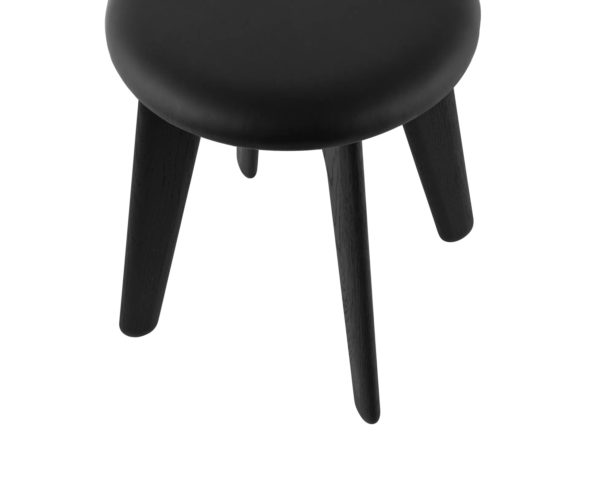 Slab puff 45x55 cm, Black ash-black leather Tom Dixon