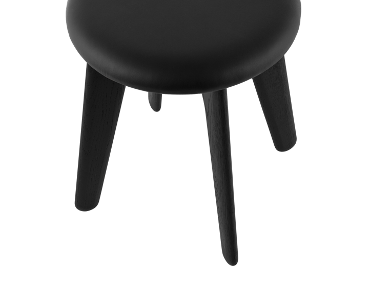 Slab puff 45x55 cm, Black ash-black leather Tom Dixon