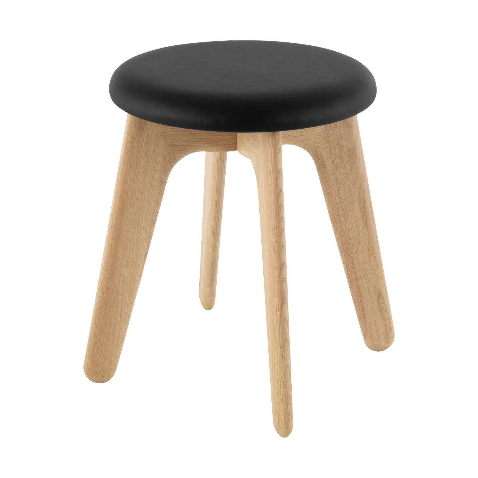 Slab puff 45x55 cm, Natural oak-black leather Tom Dixon