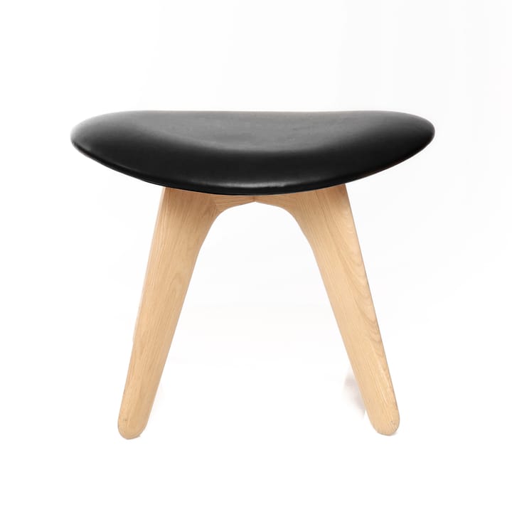 Slab puff 45x55 cm, Natural oak-black leather Tom Dixon