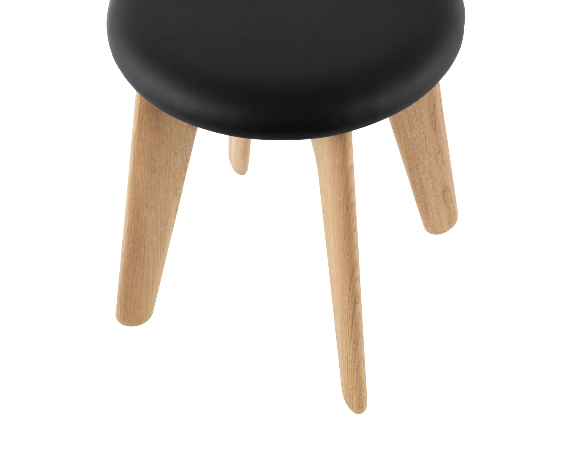 Slab puff 45x55 cm, Natural oak-black leather Tom Dixon