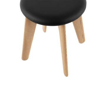 Slab puff 45x55 cm - Natural oak-black leather - Tom Dixon