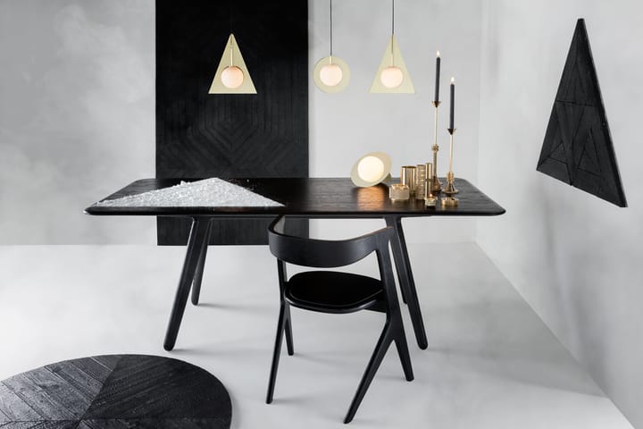 Slab spisebord 96x200 cm, Black oak Tom Dixon