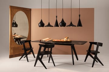 Slab spisebord 96x200 cm - Black oak - Tom Dixon