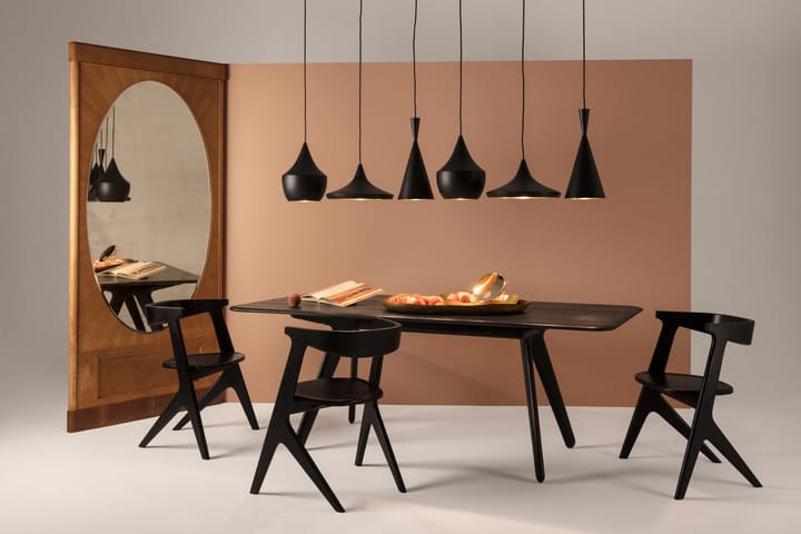 Slab spisebord 96x200 cm, Black oak Tom Dixon