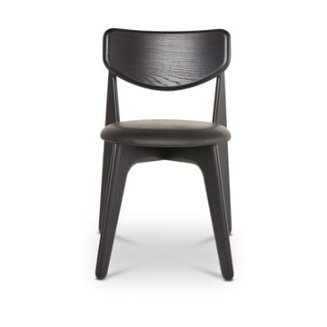 Slab spisestol polstret sete - Black oak-black leather - Tom Dixon