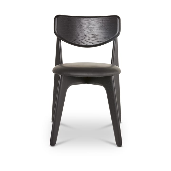 Slab spisestol polstret sete, Black oak-black leather Tom Dixon