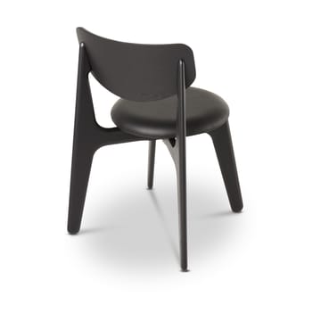 Slab spisestol polstret sete - Black oak-black leather - Tom Dixon