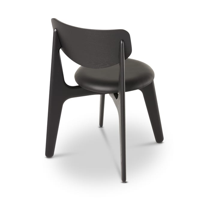 Slab spisestol polstret sete, Black oak-black leather Tom Dixon