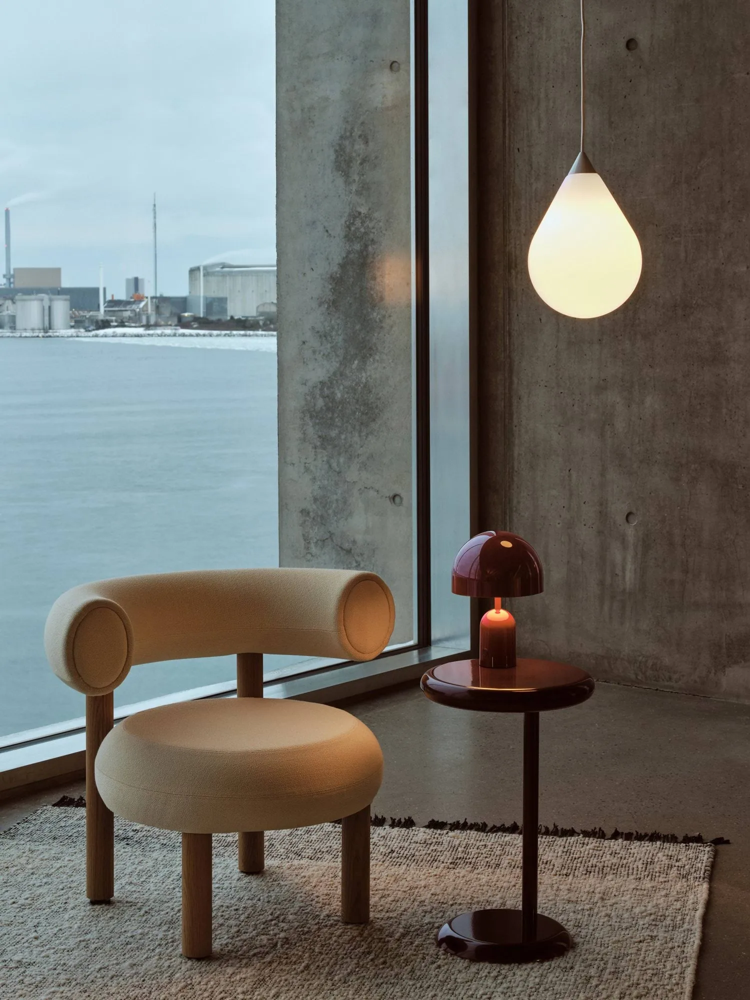 Spot sidebord, Burgundy, Ø55x33 cm Tom Dixon