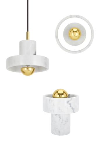 Stone pendel - Hvit marmor - Tom Dixon