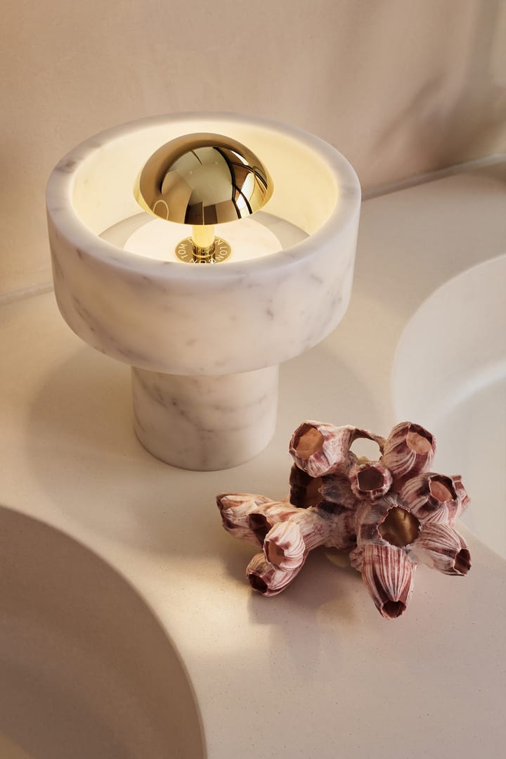 Stone Portable LED bordlampe 28 cm, Marble-gold Tom Dixon
