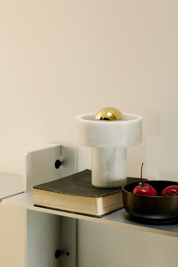 Stone Portable LED bordlampe 28 cm, Marble-gold Tom Dixon