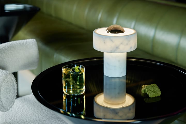 Stone Portable LED bordlampe 28 cm, Marble-gold Tom Dixon