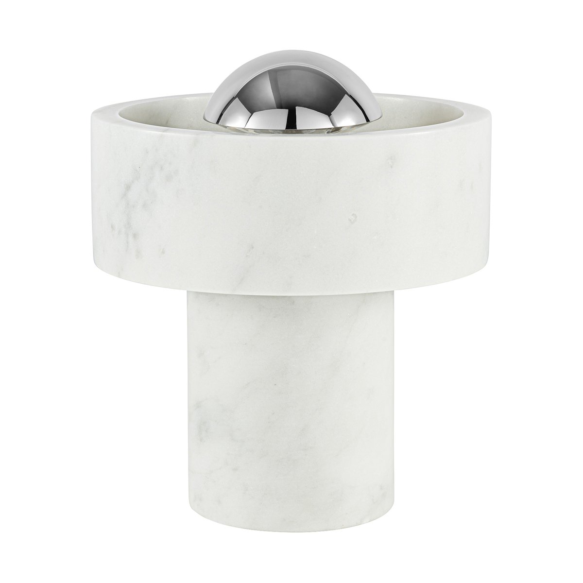 Bilde av Tom Dixon Stone Portable LED bordlampe 28 cm Marble-silver