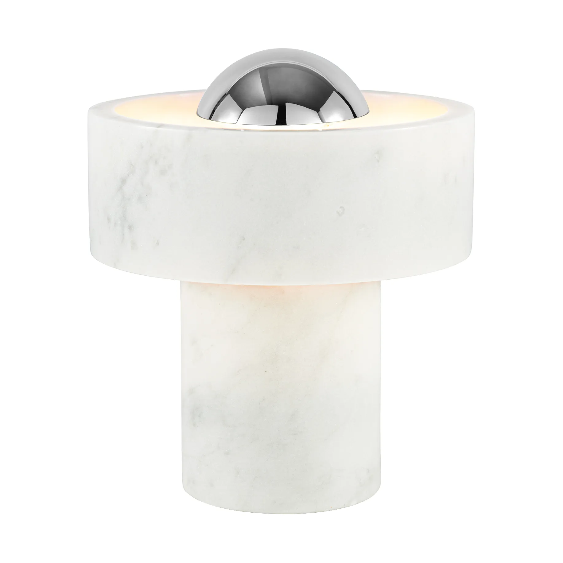 Stone Portable LED bordlampe 28 cm, Marble-silver Tom Dixon