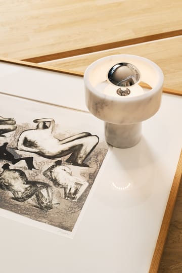 Stone Portable LED bordlampe 28 cm - Marble-silver - Tom Dixon