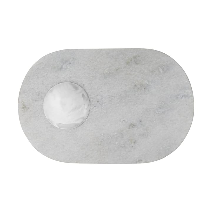 Stone skjærebrett 27x42 cm - White marble-silver - Tom Dixon