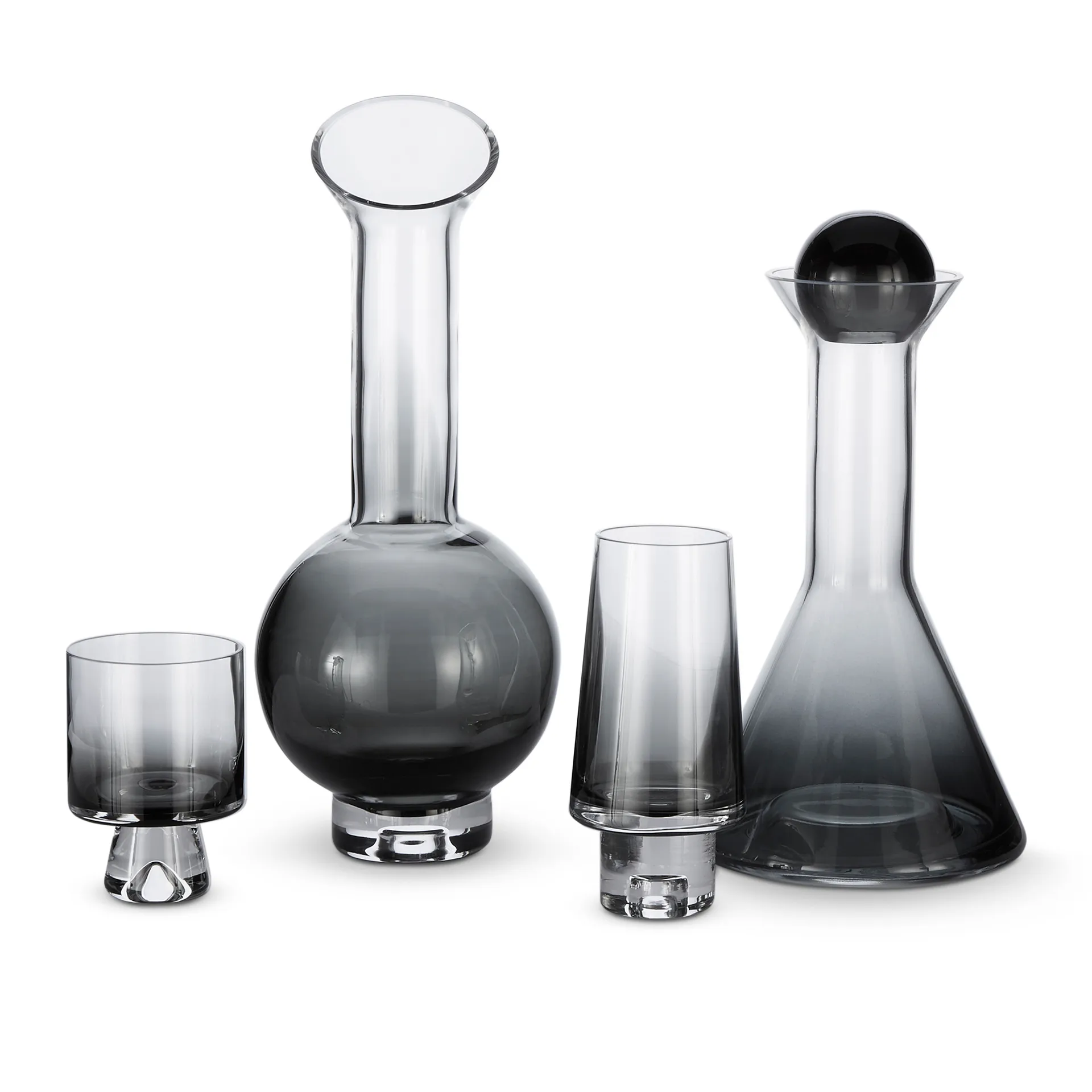 Tank drikkeglass lave 2-stk, Svart Tom Dixon