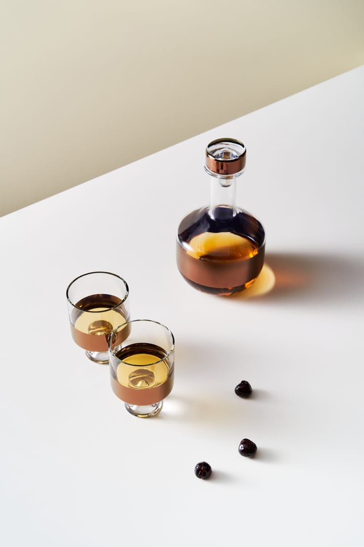 Tank Low Ball drikkeglass 24 cl 2-pakning, Clear-copper Tom Dixon
