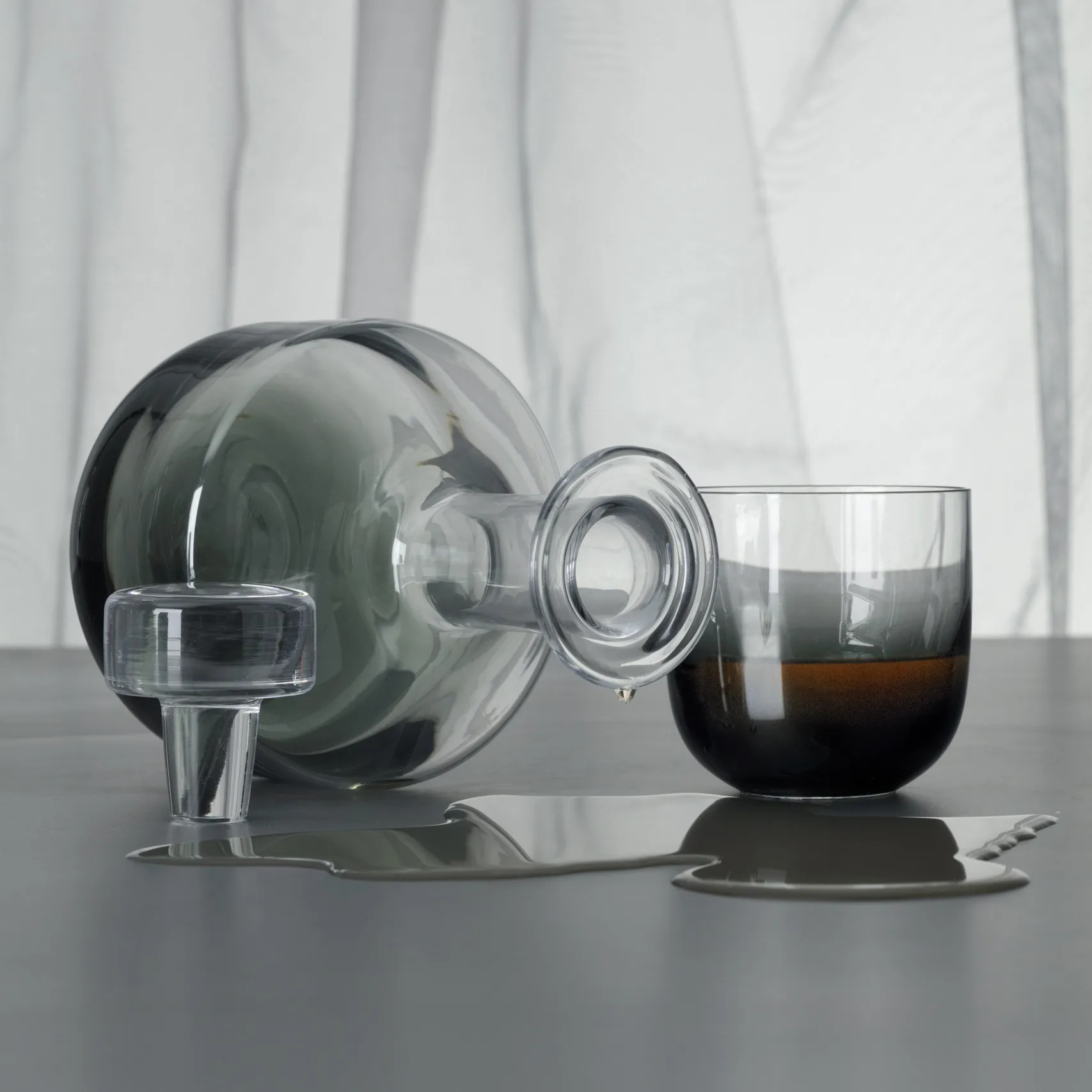 Tank whiskeyglass 2-stk, Svart Tom Dixon
