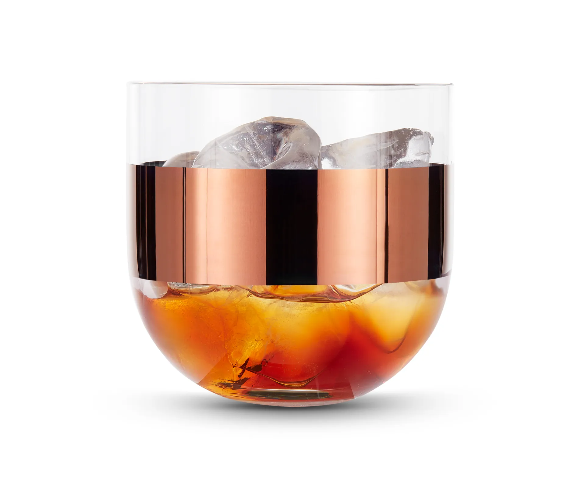 Tank whiskyglass 30 cl 2-pack, Clear-copper Tom Dixon