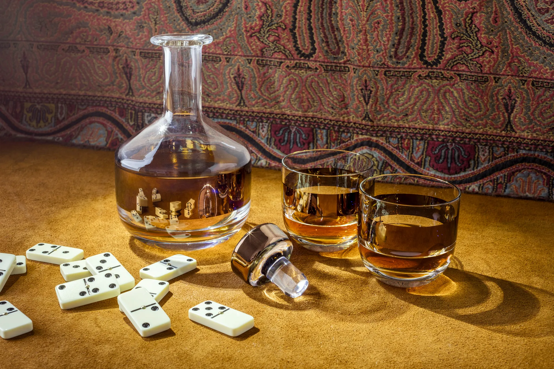 Tank whiskyglass 30 cl 2-pack, Clear-copper Tom Dixon