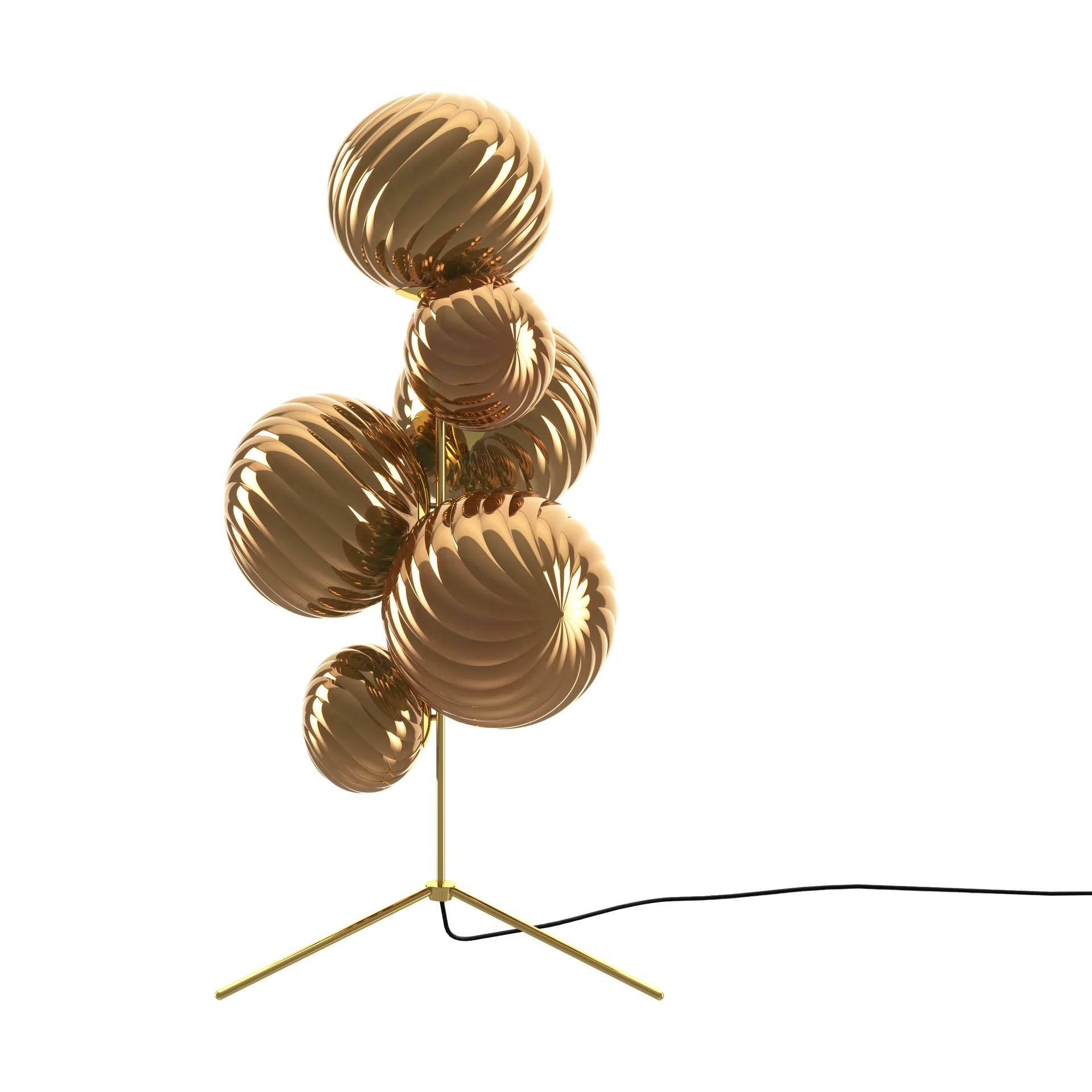 Whirl chandelier gulvlampe, Gold Tom Dixon