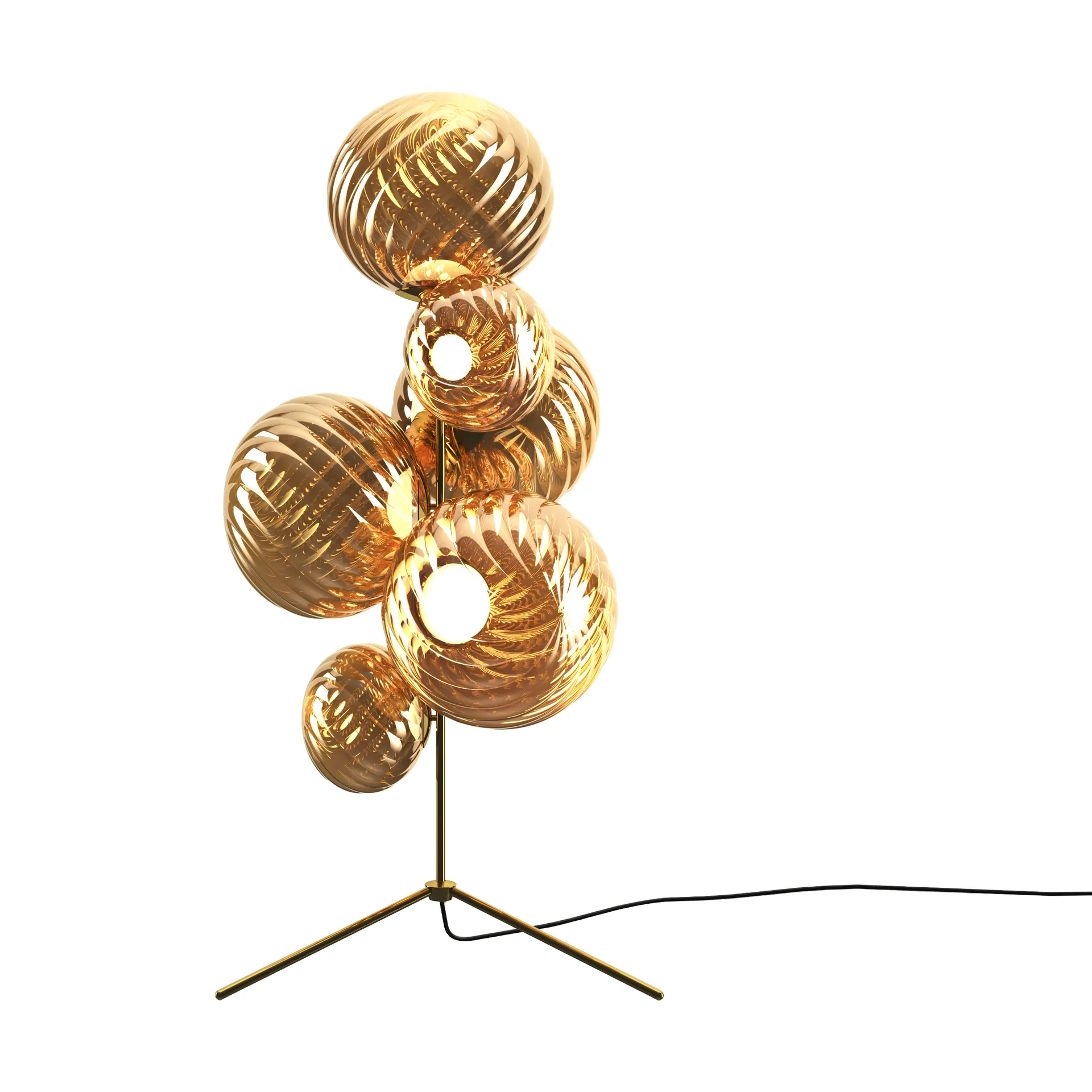 Whirl chandelier gulvlampe, Gold Tom Dixon
