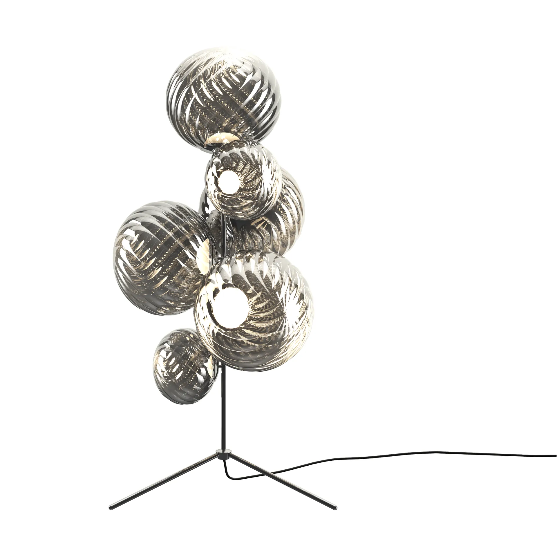 Whirl chandelier gulvlampe, Silver Tom Dixon