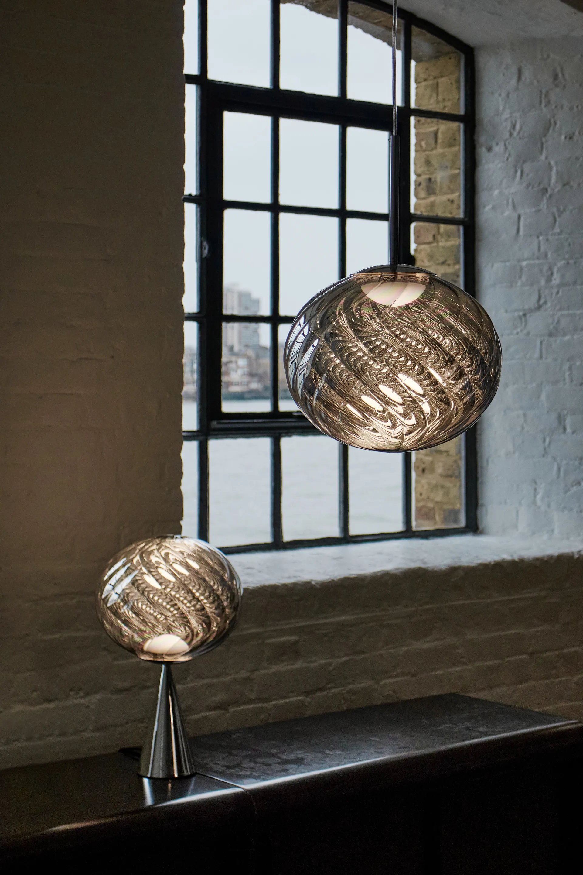 Whirl pendel Ø30 cm, Silver Tom Dixon