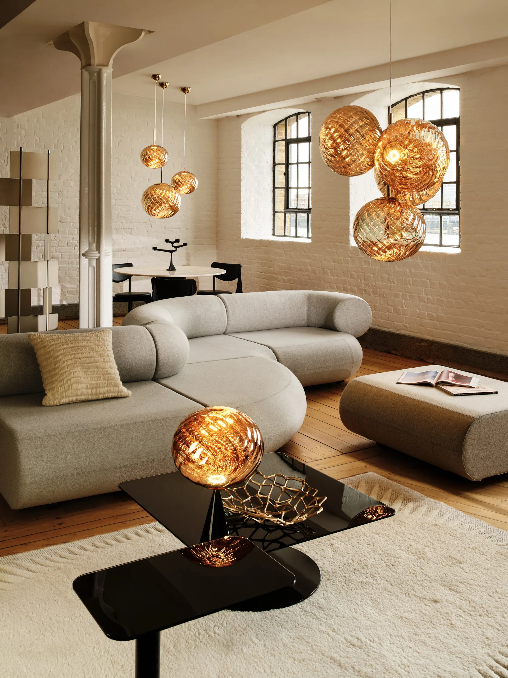 Whirl pendel Ø45 cm, Gold Tom Dixon