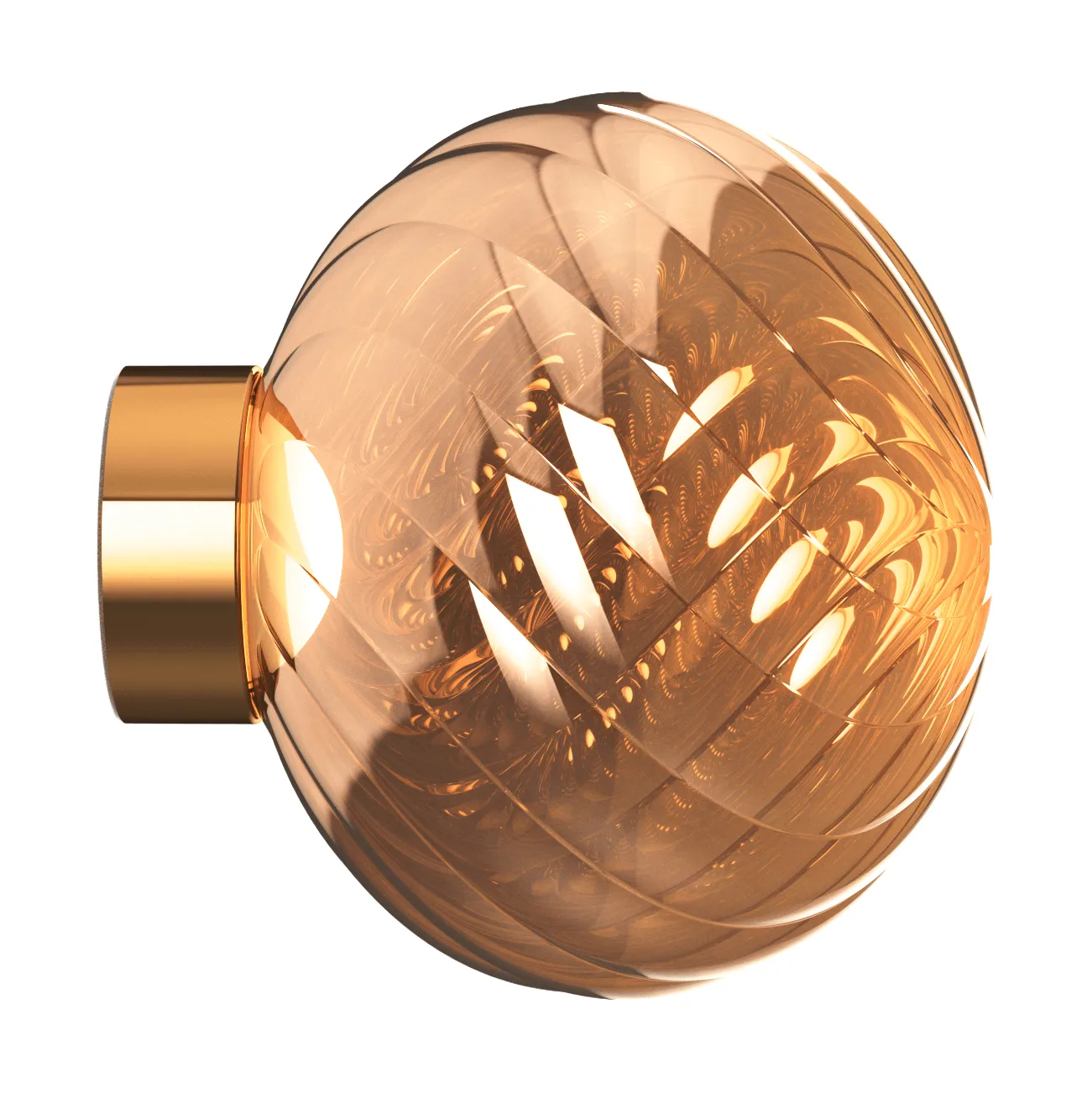 Whirl vegglampe Ø30 cm, Copper Tom Dixon