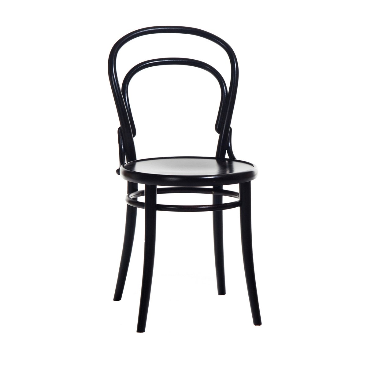 Ton no.14 stol Sortbeiset B123-New Finérsete | Skandinavisk Design | Stoler | Svart