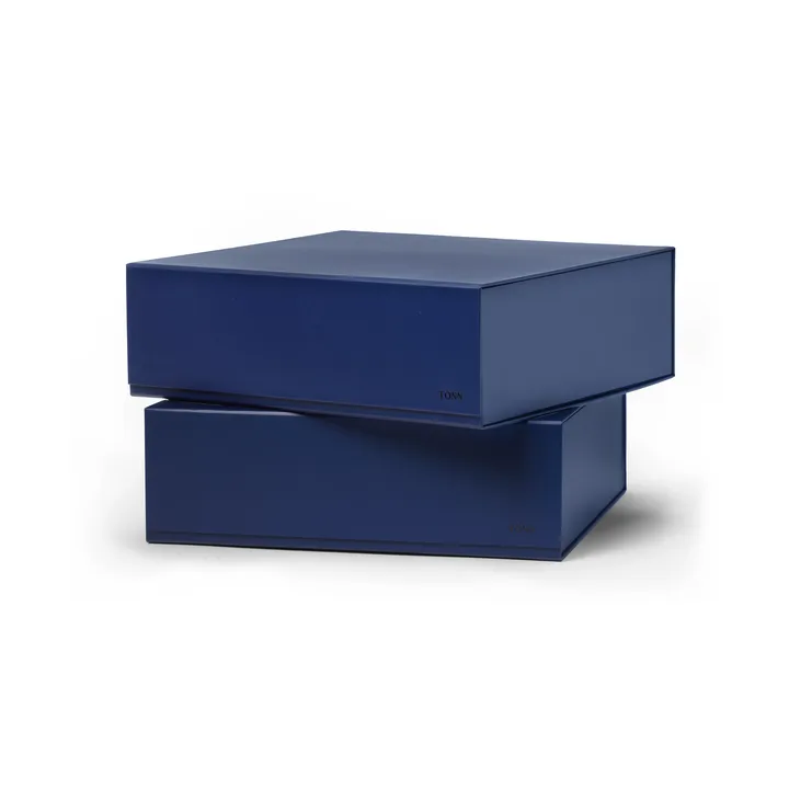 Pac box oppbevaringsboks - Midnight blue, large 32,5x10,5x30 cm, 2‑pakning - TÔNN furniture