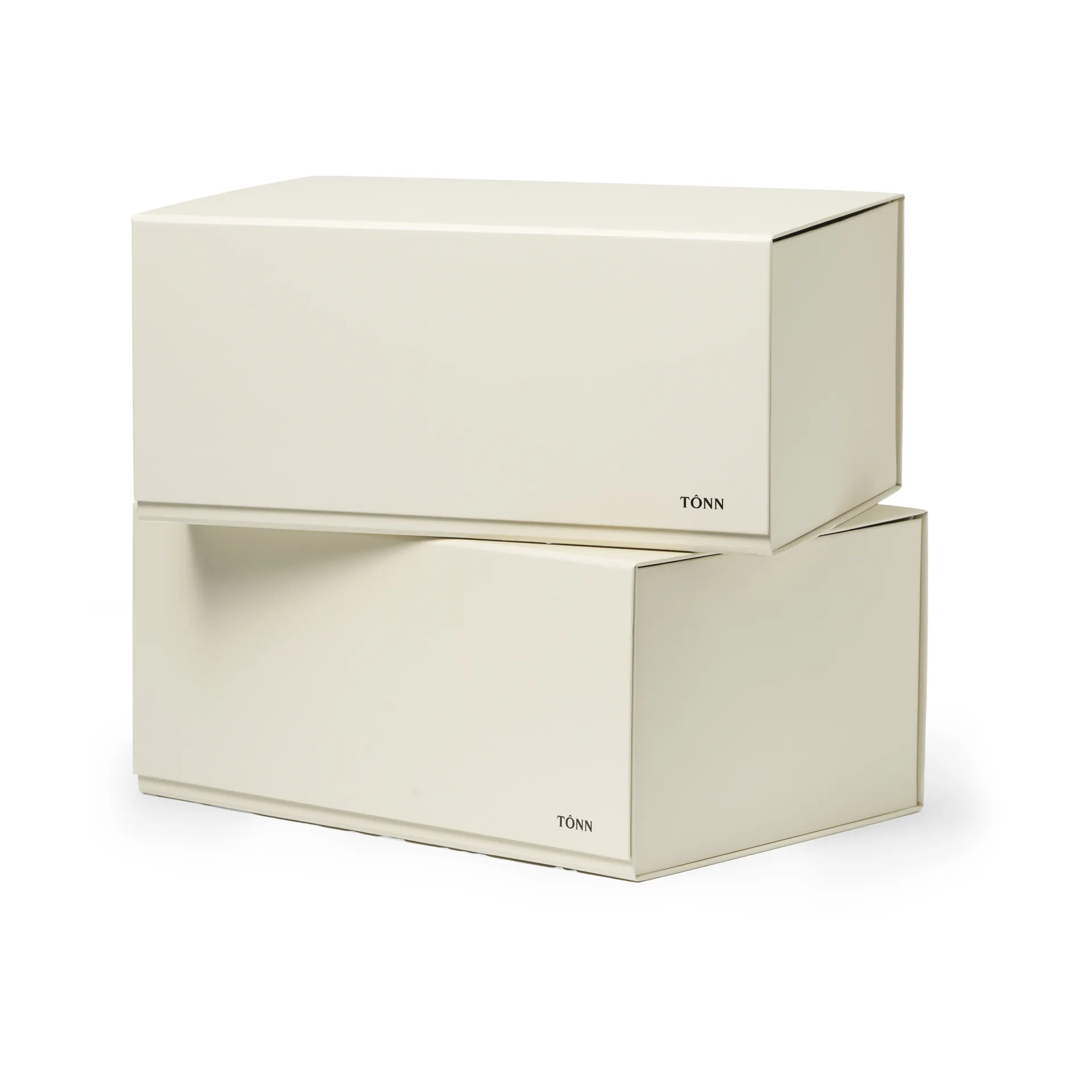 Pac box oppbevaringsboks, Off-white, medium 30x13,5x22 cm, 2-pakning TÔNN furniture