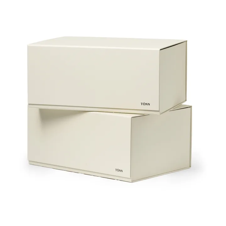 Pac box oppbevaringsboks - Off-white, medium 30x13,5x22 cm, 2-pakning - TÔNN furniture