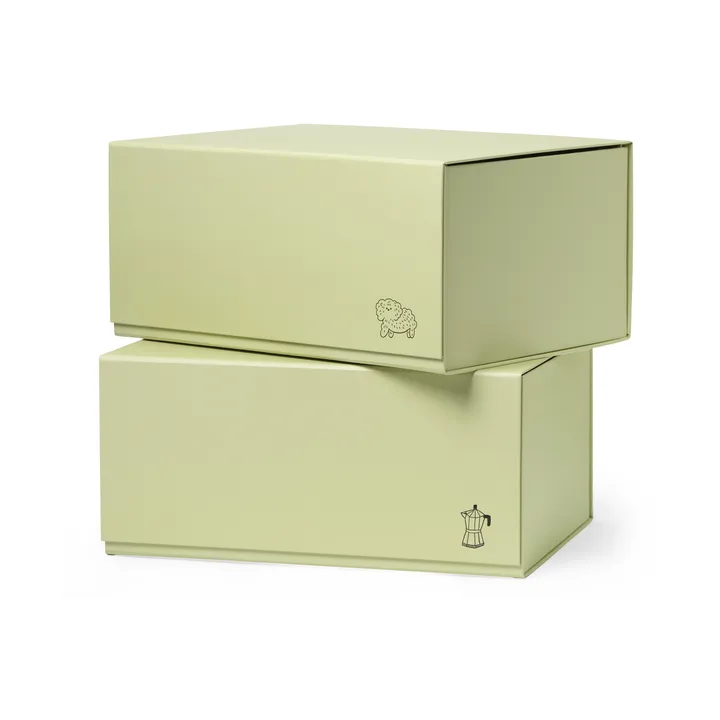 Pac box oppbevaringsboks - TÔNN x MAJASBOK Elderflower green, 2‑pakning - TÔNN furniture