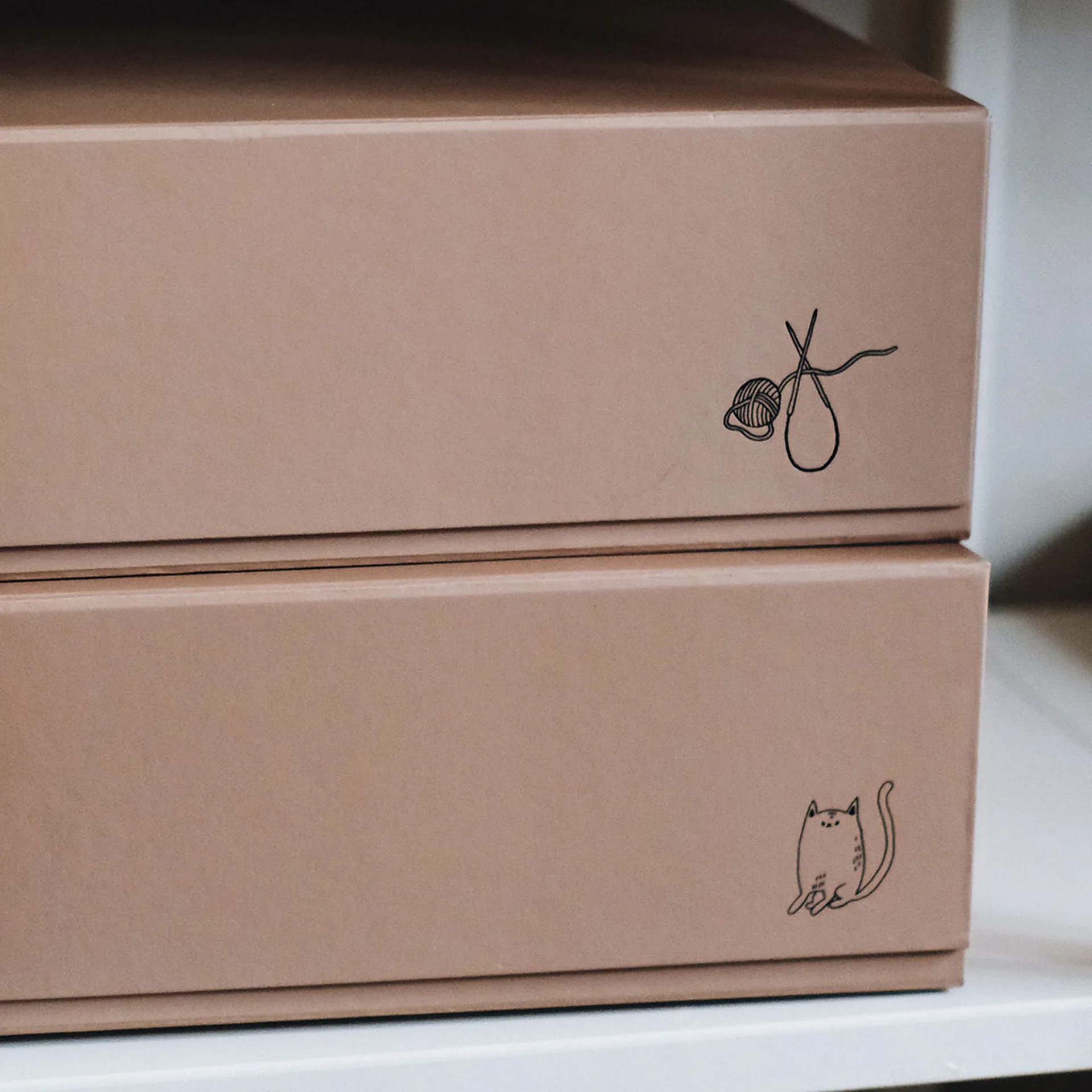 Pac box oppbevaringsboks, TÔNN x MAJASBOK Mocca, 32,5x10,5x30 cm, 2-pakning TÔNN furniture