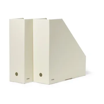 Pia tidsskriftssamler - Off-white, 10x31x30 cm, 2-pakning - TÔNN furniture